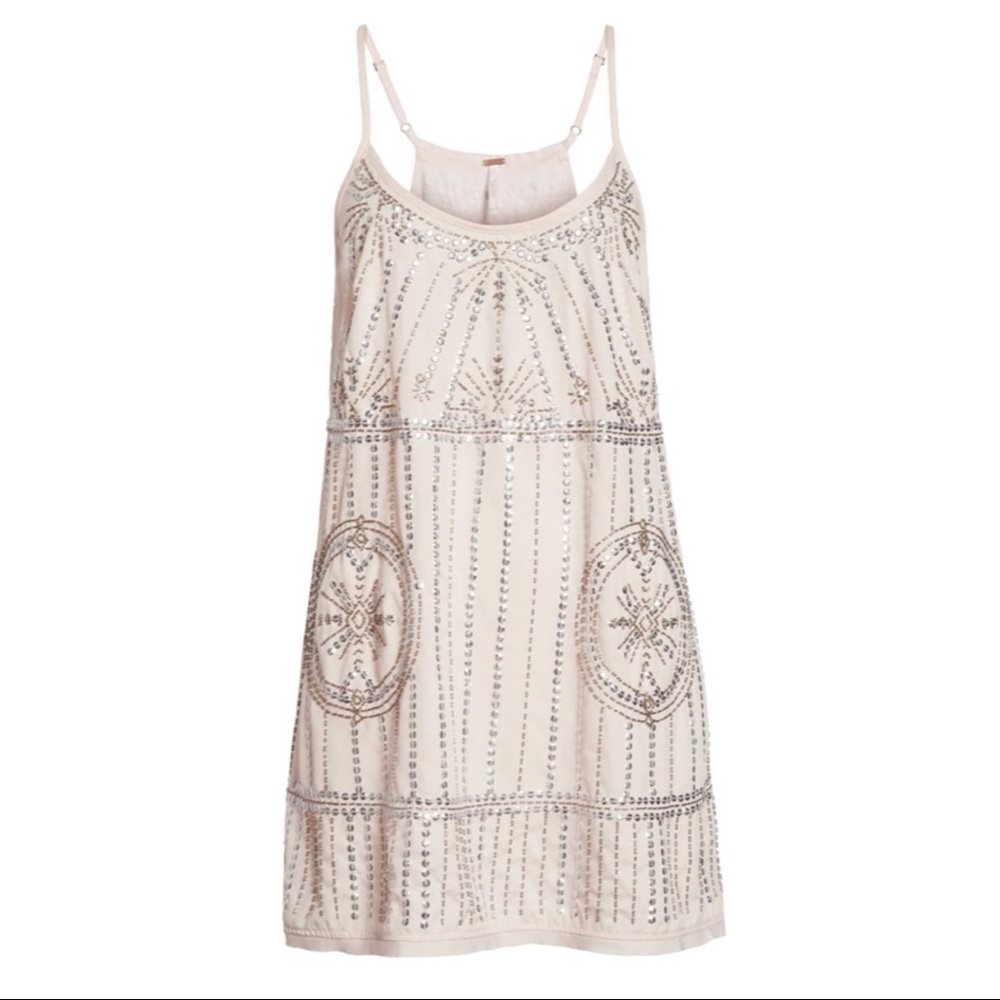 FREE PEOPLE EMBELLISHED SLIP DRESS - Picture 4 of 5